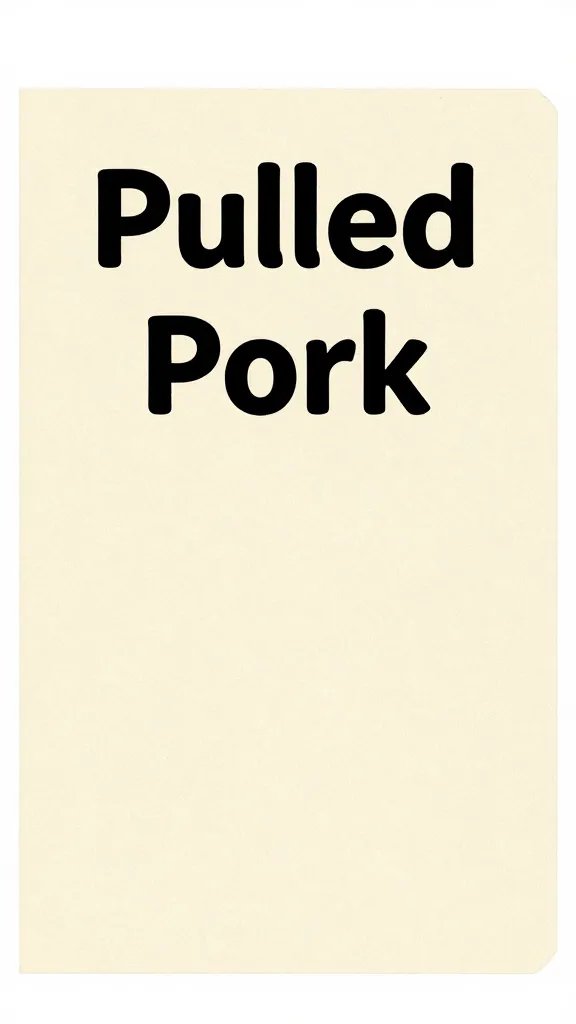 labeled tent card reading “Pulled Pork,” kraft cardstock