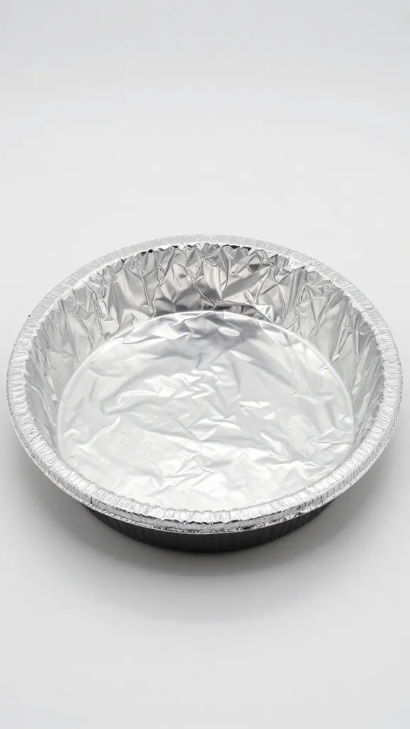 heavy-duty aluminum foil tightly crimped over pan rim