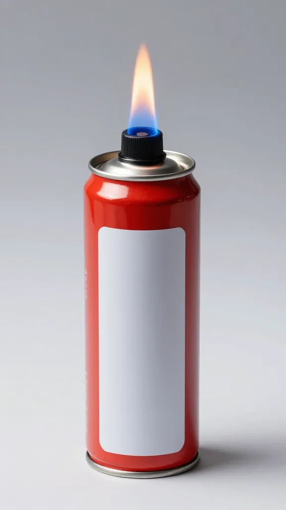 disposable chafing fuel canister with blue flame