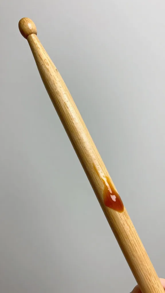 single brushed drumstick with char, sauce glaze shine