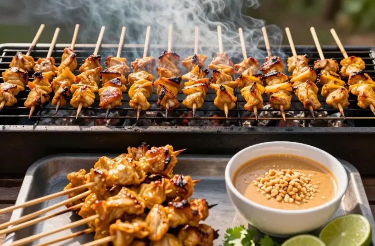 Party-Proof Thai Grilled Satay for 100 People — Peanut Sauce Bulk Prep