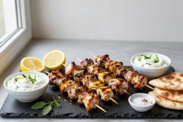 Party-Proof Greek Souvlaki for 50 People — Lemon, Garlic, and Tzatziki Ratios