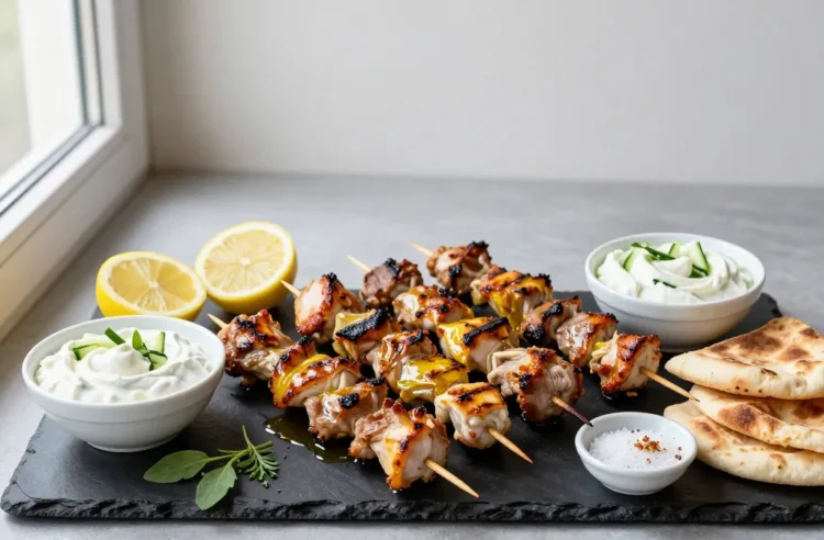 Party-Proof Greek Souvlaki for 50 People — Lemon, Garlic, and Tzatziki Ratios