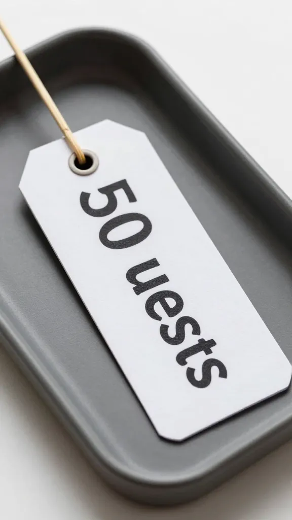 raw prepped skewer tray tag reading “50 guests”