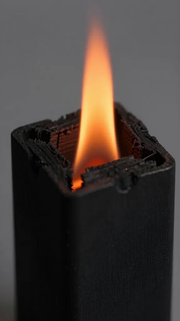 charcoal chimney starter glowing, closeup