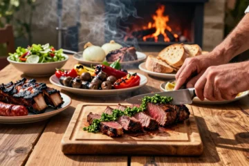 Master Argentinian Asado for 50 People — Slicing and Serving Chimichurri