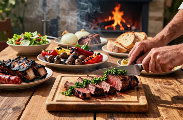 Master Argentinian Asado for 50 People — Slicing and Serving Chimichurri