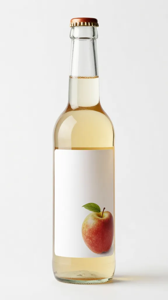 Single bottle of apple cider vinegar spritzing meat