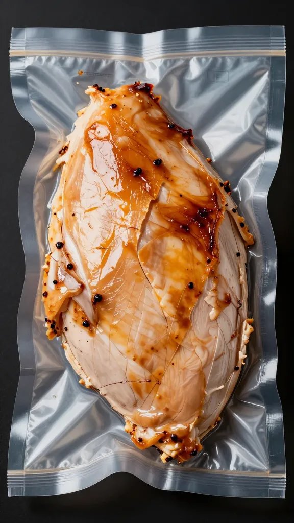 vacuum-sealed smoked turkey breast ready for reheating