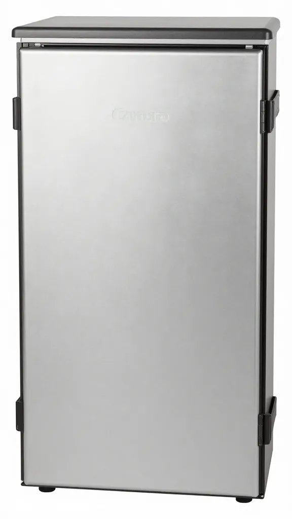 Large insulated Cambro carrier door slightly ajar