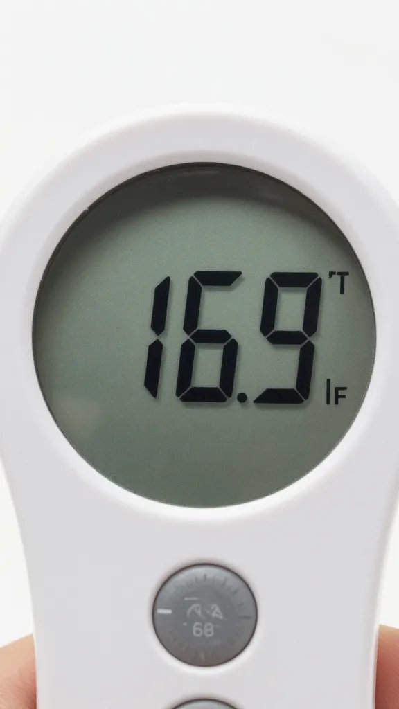 digital instant-read meat thermometer displaying 165°F, closeup