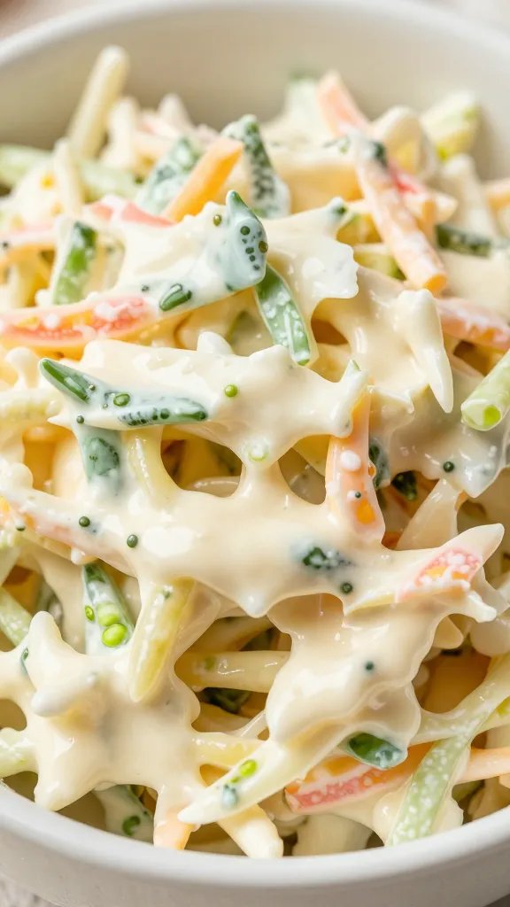 creamy coleslaw in a white bowl, closeup texture