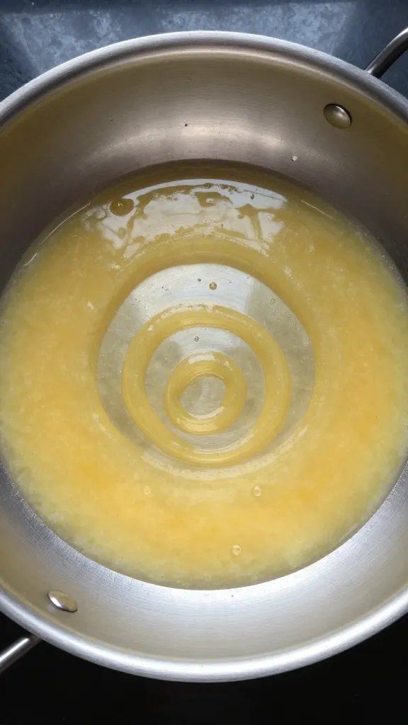 Single stainless hotel pan filled with glossy sous