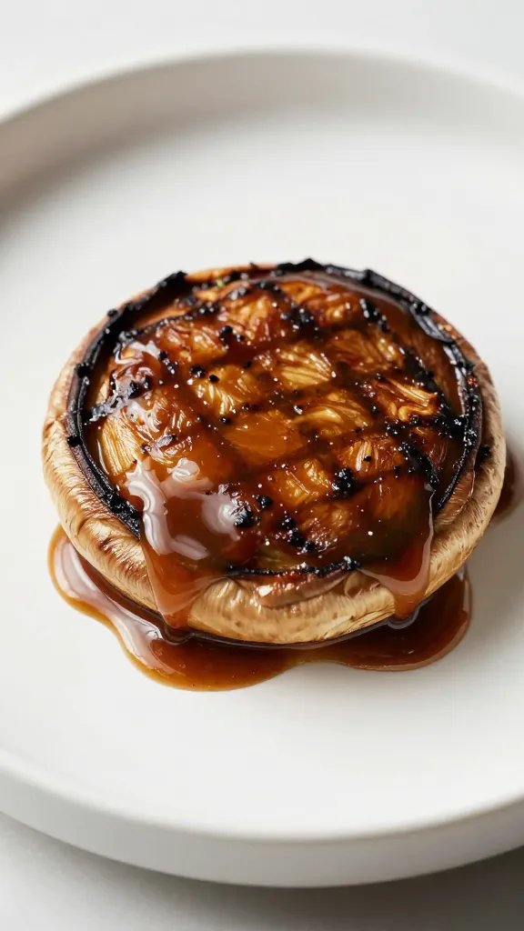 grilled portobello cap with tamari-free umami glaze