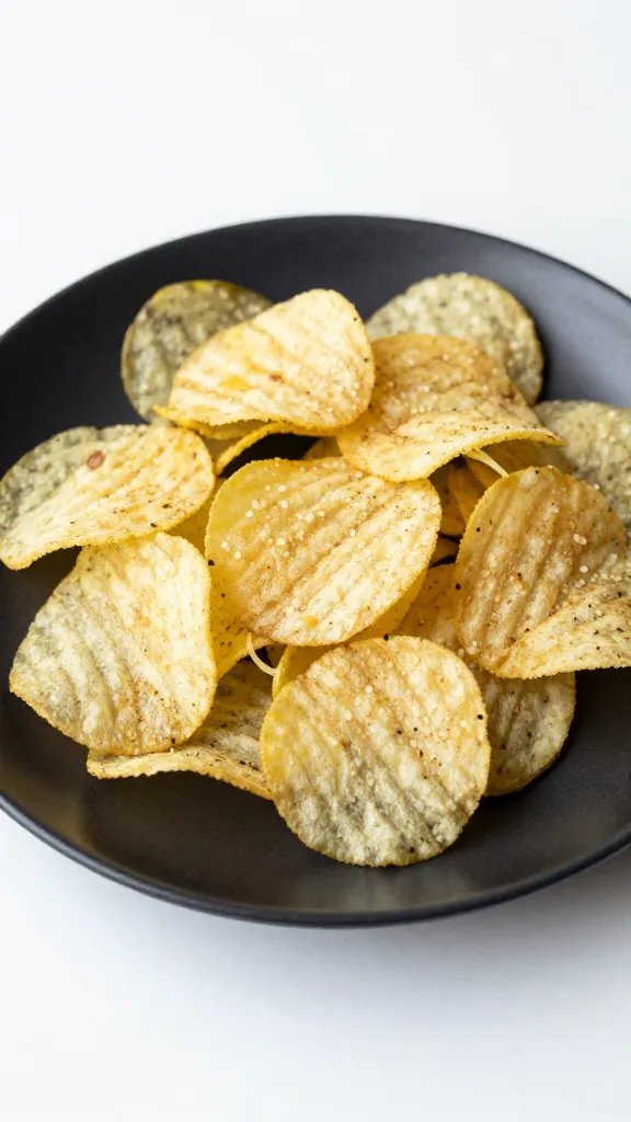 platter of pickle chips for sandwiches on matte black plate