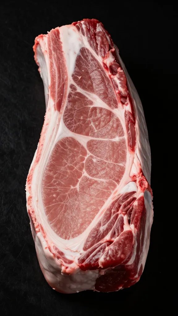 Single pork butt with money muscle highlighted