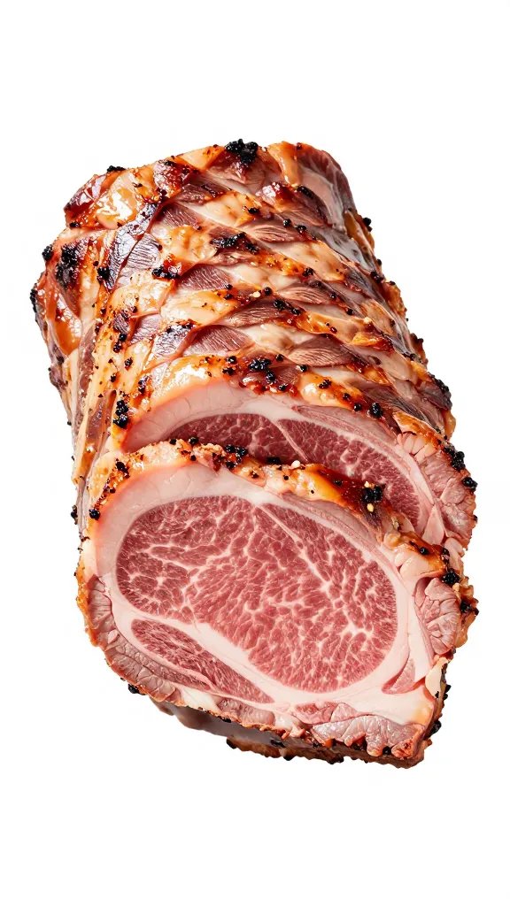single sliced beef chuck roast with smoke ring