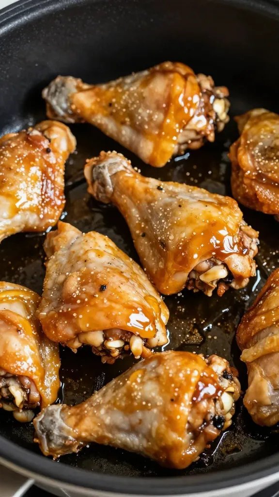 Smoking chicken thigh brushed with vinegar baste