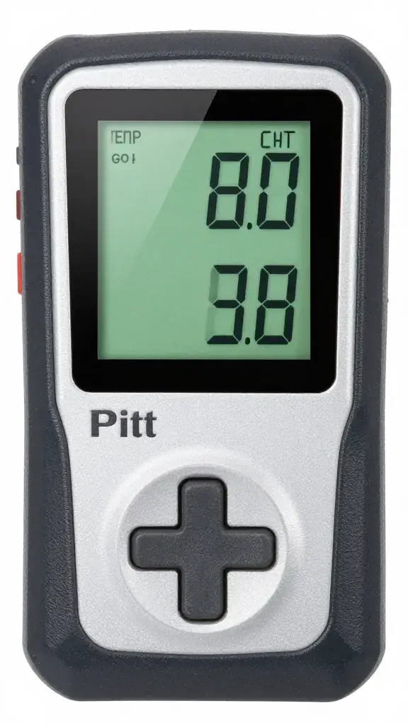 digital pit controller screen showing temp and humidity