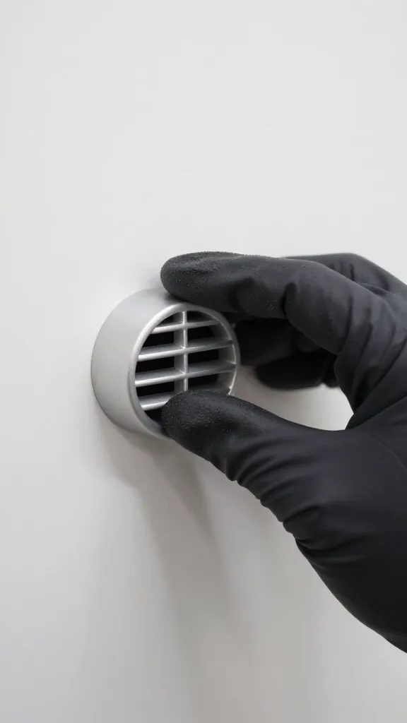 gloved hand adjusting smoker intake vent