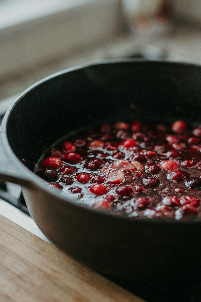 Cranberry sauce burst