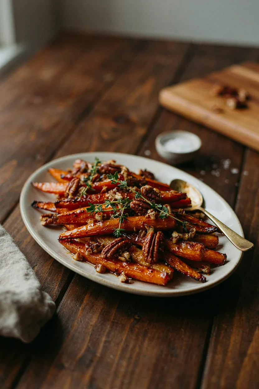 Finished glazed carrots