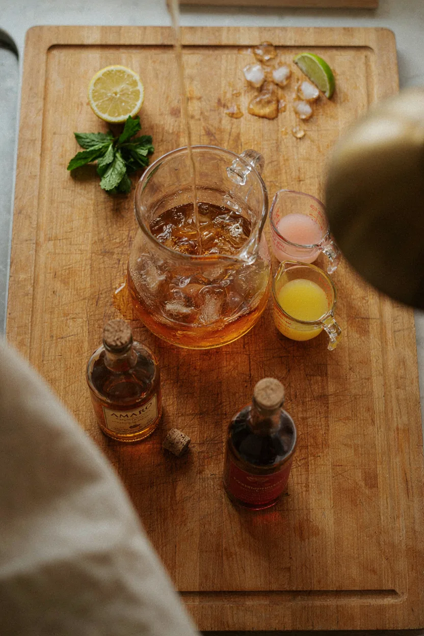 Cocktail batch being mixed