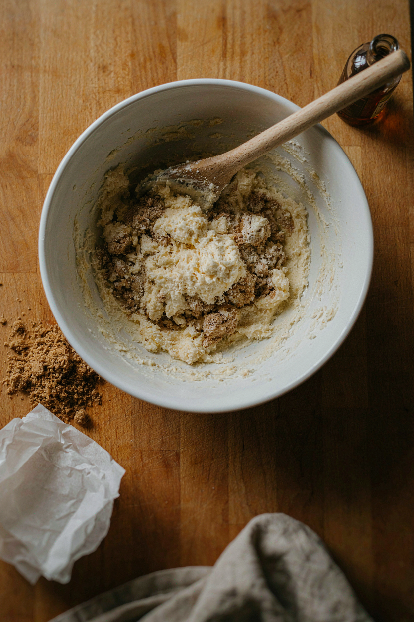 Butter and sugar creamed together