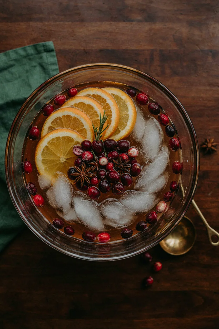 Ice ring floating in punch