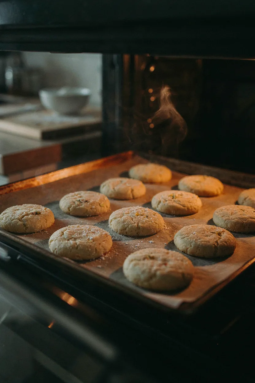 Sugar cookies baking