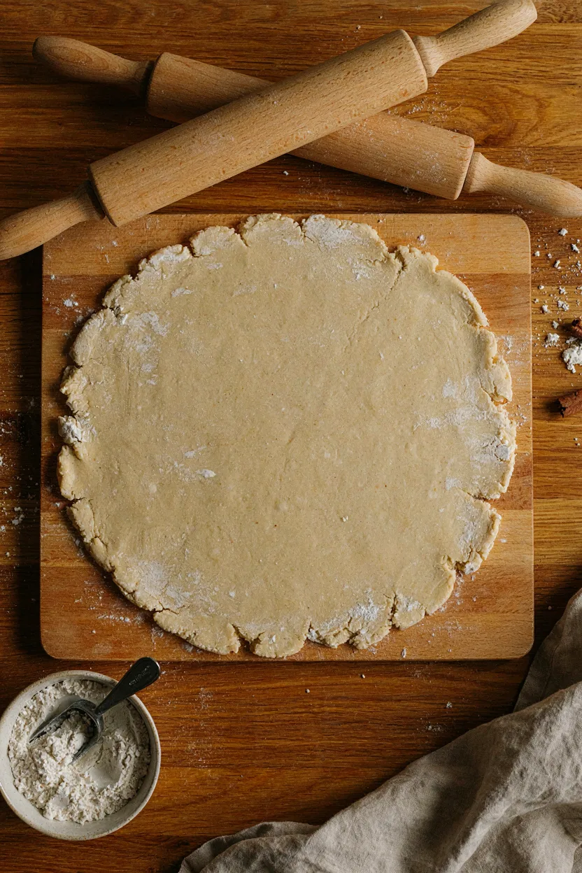 Cookie dough rolled out